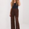 1107693 brown Lace pants model 222596 Italy Moda