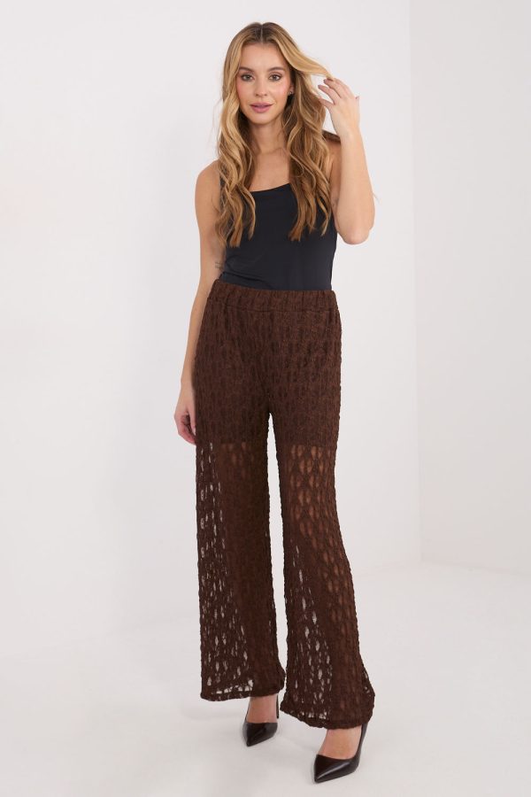 brown Lace pants model 222596 Italy Moda