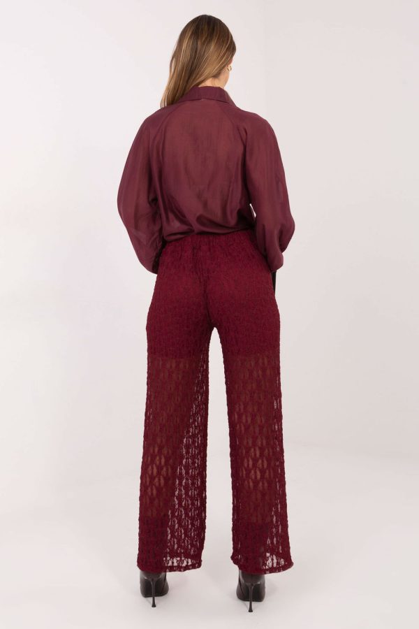 red Lace pants model 222597 Italy Moda