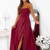 Red Long Dress in Evening Dresses with Cotton, Spandex and Polyester