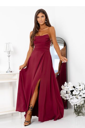 Red Long Dress in Evening Dresses with Cotton, Spandex and Polyester