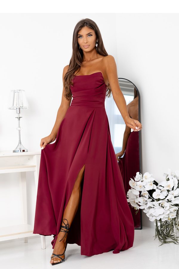 Red Long Dress in Evening Dresses with Cotton, Spandex and Polyester