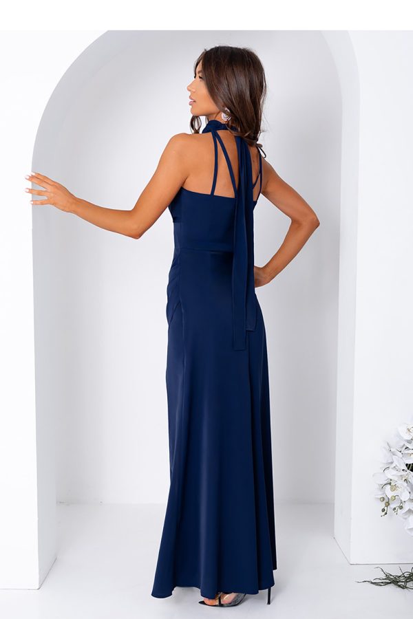 Navy Blue Long Dress in Evening Dresses with