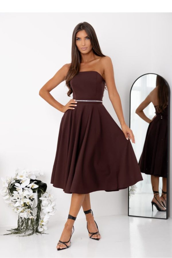 Brown Evening Dress in Evening Dresses with