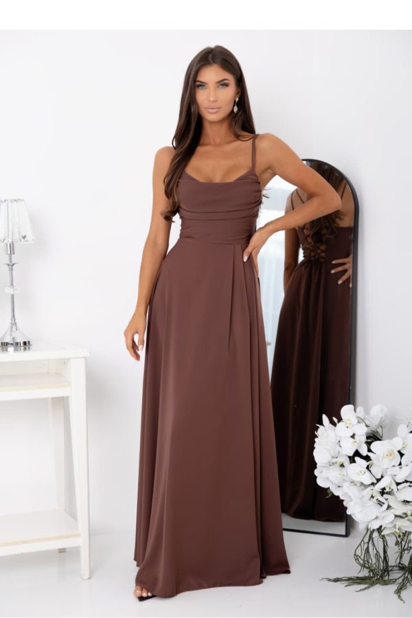 Brown Evening Dress in Evening Dresses with