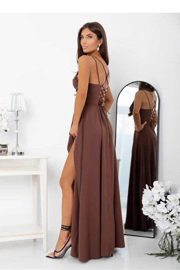 Brown Evening Dress in Evening Dresses with