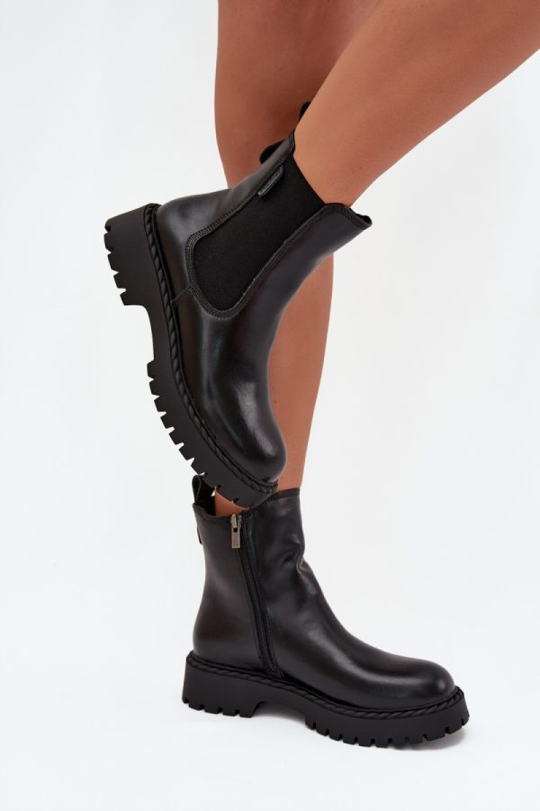 Black Jodhpur Boot in Women`s Ankle Boots & Booties with Fabric, Warmers, Footbed, Upper Height, Heel Height and Platform Height