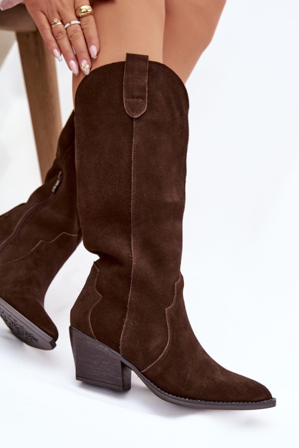 brown Heel boots model 222727 Step in style