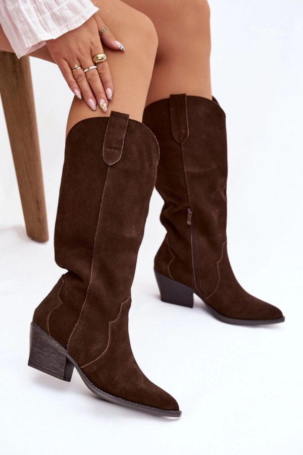 brown Heel boots model 222727 Step in style