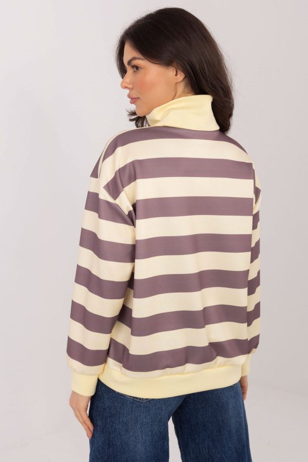 Beige Sweatshirt in Sweatshirts For Women with Spandex and Viscose