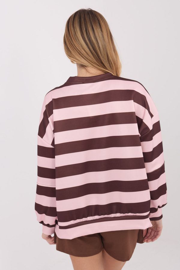 Pink Sweatshirt in Sweatshirts For Women with Spandex and Viscose