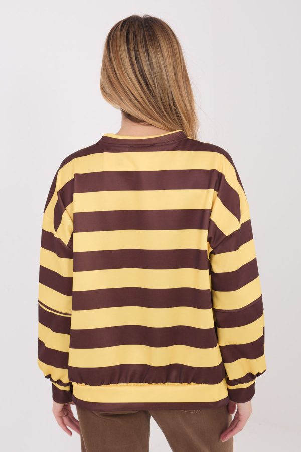 Brown Sweatshirt in Sweatshirts For Women with Spandex and Viscose