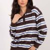 Brown Sweatshirt in Sweatshirts For Women with Spandex and Viscose