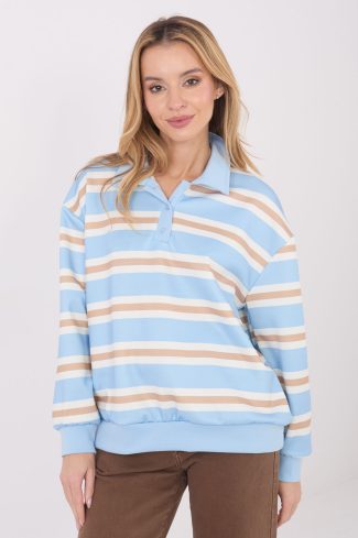 1108285 Blue Sweatshirt in Sweatshirts For Women with Spandex and Viscose