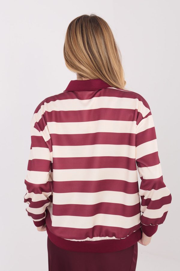 Red Sweatshirt in Sweatshirts For Women with Spandex and Viscose