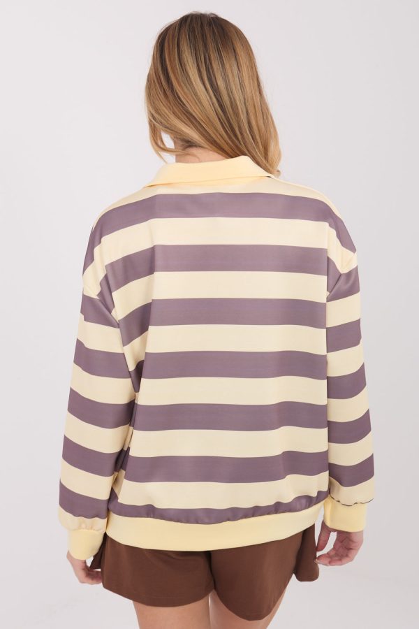 Yellow Sweatshirt in Sweatshirts For Women with Spandex and Viscose