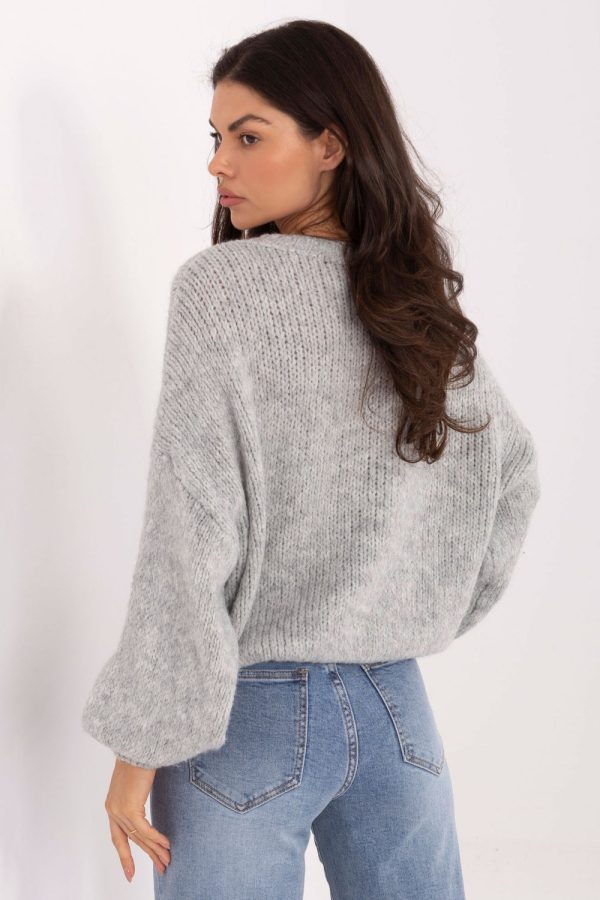 Grey Jumper in Sweaters, Pullovers, Jumpers, Turtlenecks, Boleros, Shrugs with Acrylic, Polyamide, Viscose and Wool