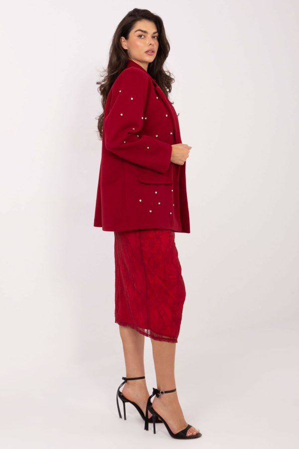 Red Jacket in Jackets, Vests For Women with Polyester and Viscose