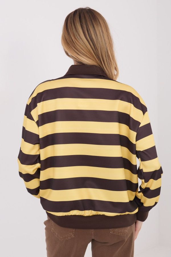 Yellow Sweatshirt in Sweatshirts For Women with Spandex and Viscose