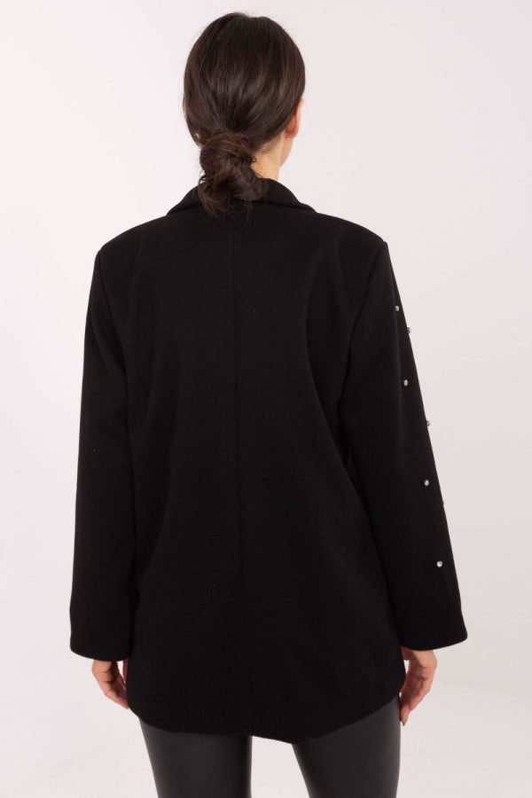 Black Jacket in Jackets, Vests For Women with Polyester and Viscose