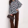 Green Long Sleeve Shirt in Shirts For Women with Spandex and Polyester
