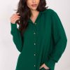 Green Long Sleeve Shirt in Shirts For Women with Cotton
