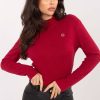 1108570 Red Turtleneck in Sweaters, Pullovers, Jumpers, Turtlenecks, Boleros, Shrugs with Spandex, Polyester and Viscose