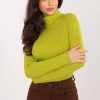 1108579 Green Turtleneck in Sweaters, Pullovers, Jumpers, Turtlenecks, Boleros, Shrugs with Spandex, Polyester and Viscose