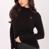 1108582 Black Turtleneck in Sweaters, Pullovers, Jumpers, Turtlenecks, Boleros, Shrugs with Spandex, Polyester and Viscose