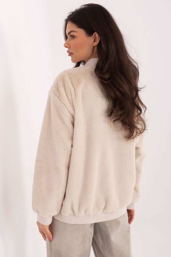 Beige Jacket in Women`s Coats, Jackets with Cotton and Nylon