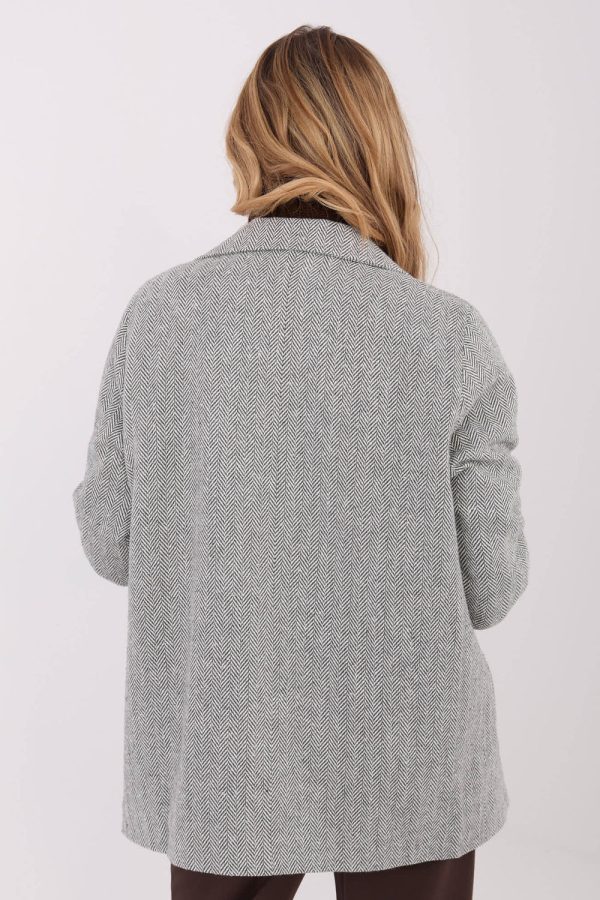 Grey Jacket in Jackets, Vests For Women with Spandex and Cashmere