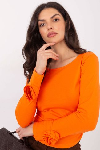 Orange Blouse in Women`s Blouses, Tunics with Cotton