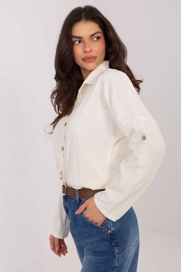beige Long sleeve shirt model 222883 Italy Moda