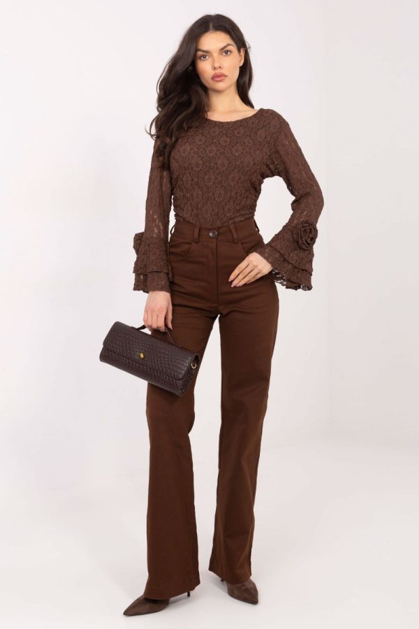 Brown Jeans in Pants, Trousers, Shorts with Cotton
