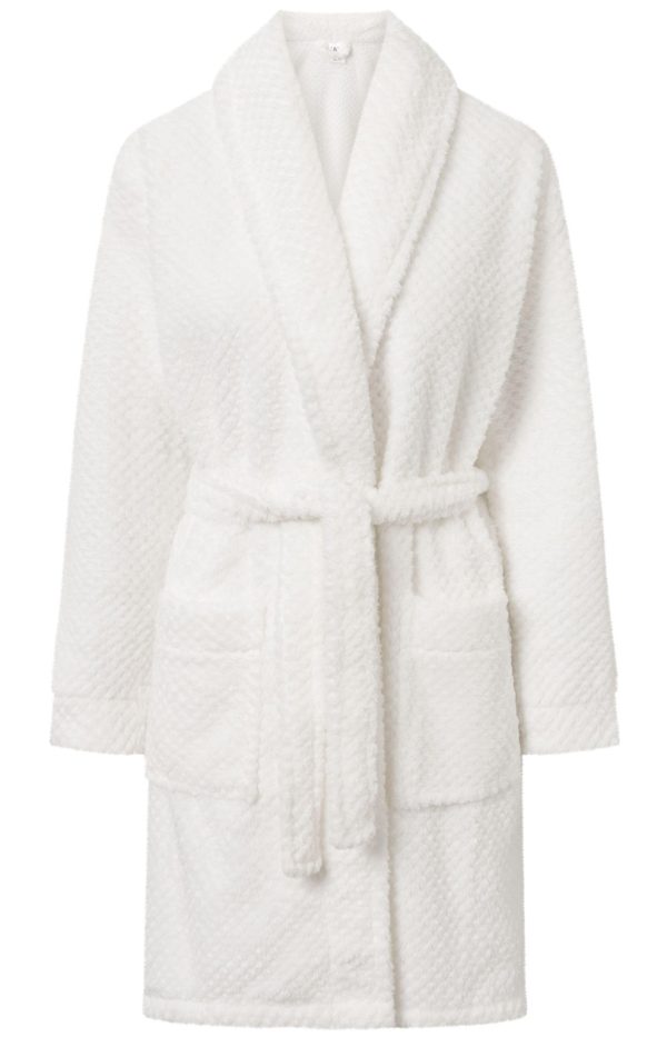 Beige Bathrobe in Dressing Gowns, Bathrobes For Women with Polyester