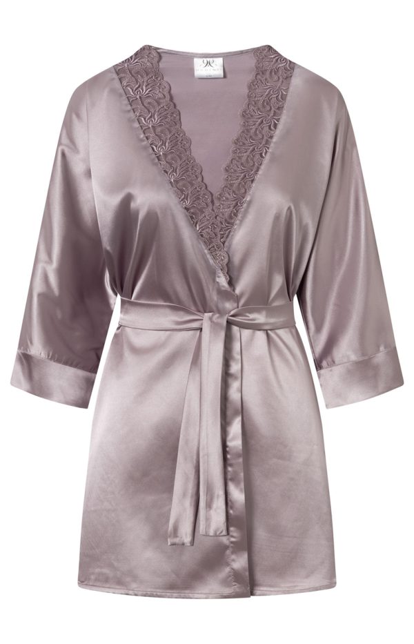 Grey Bathrobe in Dressing Gowns, Bathrobes For Women with Polyester