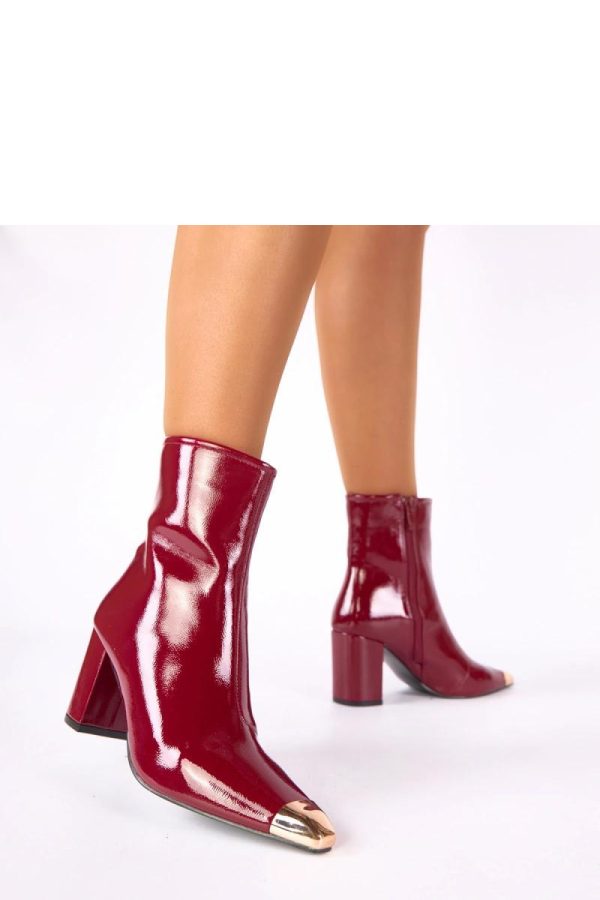 Red Heel Boots in Women`s Ankle Boots & Booties with Fabric, Footbed, Upper Height and Heel Height