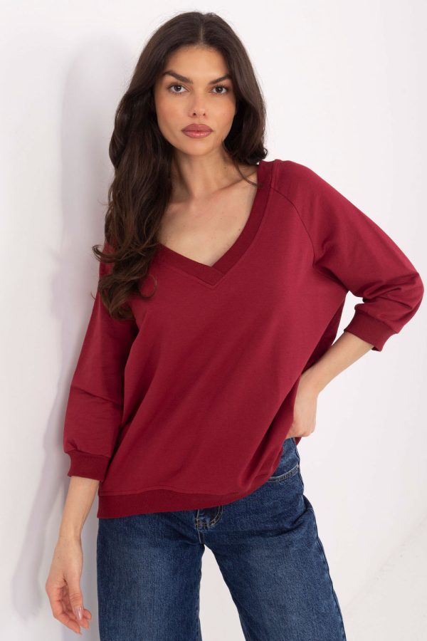 Red Blouse in Women`s Blouses, Tunics with Spandex and Polyester