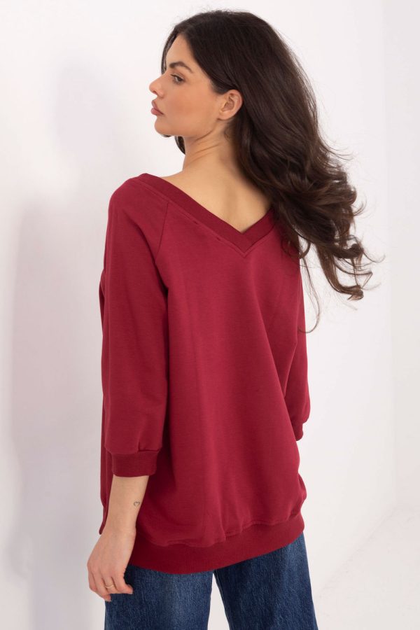 Red Blouse in Women`s Blouses, Tunics with Spandex and Polyester