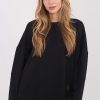 Black Sweatshirt in Sweatshirts For Women with Spandex and Viscose