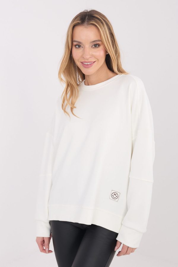 Beige Sweatshirt in Sweatshirts For Women with Spandex and Viscose