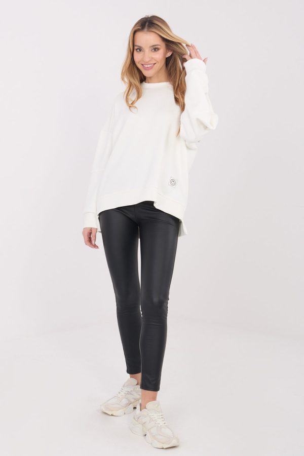 Beige Sweatshirt in Sweatshirts For Women with Spandex and Viscose