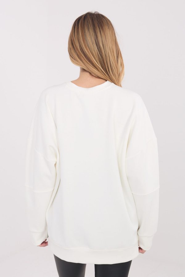 Beige Sweatshirt in Sweatshirts For Women with Spandex and Viscose