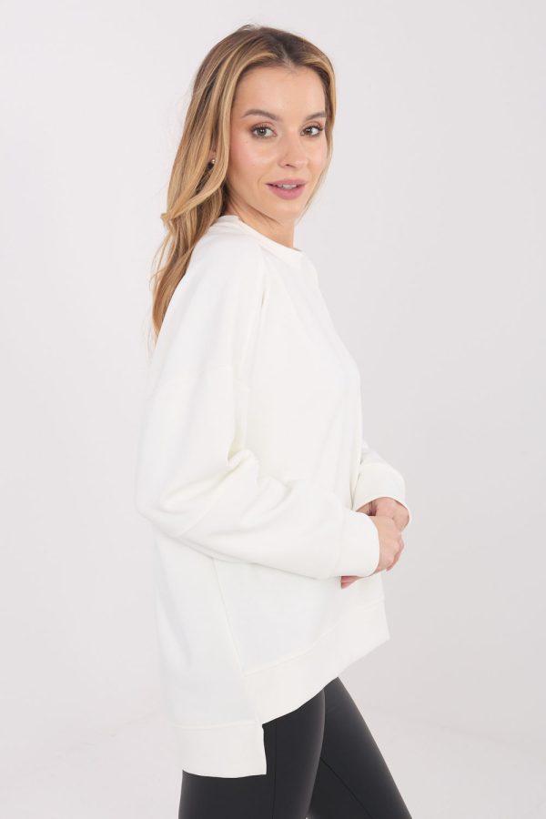 Beige Sweatshirt in Sweatshirts For Women with Spandex and Viscose
