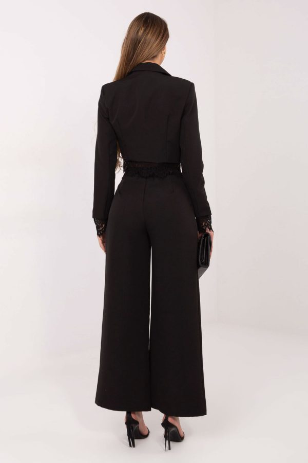 Black Women's Pants in Pants, Trousers, Shorts with Spandex and Polyester