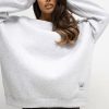Grey Sweatshirt in Sweatshirts For Women with Cotton and Spandex