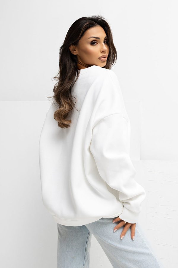 Beige Sweatshirt in Sweatshirts For Women with Cotton and Spandex