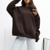 Brown Sweatshirt in Sweatshirts For Women with Cotton and Spandex