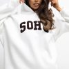 Beige Sweatshirt in Sweatshirts For Women with Cotton and Spandex