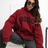 Red Sweatshirt in Sweatshirts For Women with Cotton and Spandex
